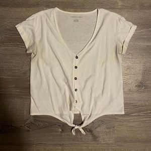 Tie-front t-shirt